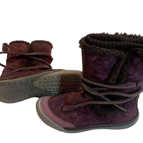 Cushe women’s Winter leather plum color waterproof faux fur lined boots size 6 - Picture 8 of 13